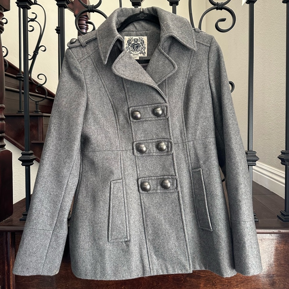 Smoke Grey Pea Coat